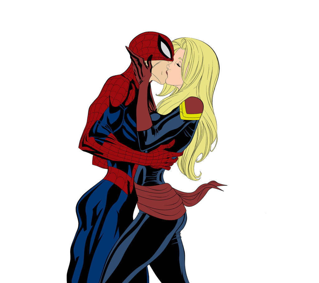 Spider Man Kiss Mobile Background