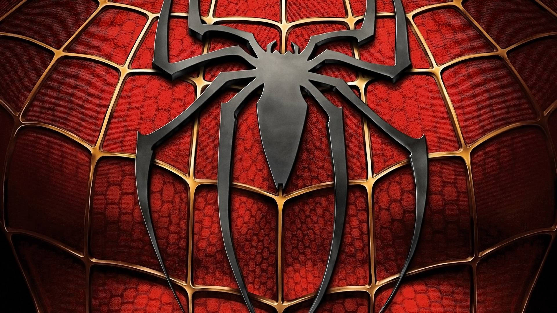 Spider Man Logo In His Suit Background