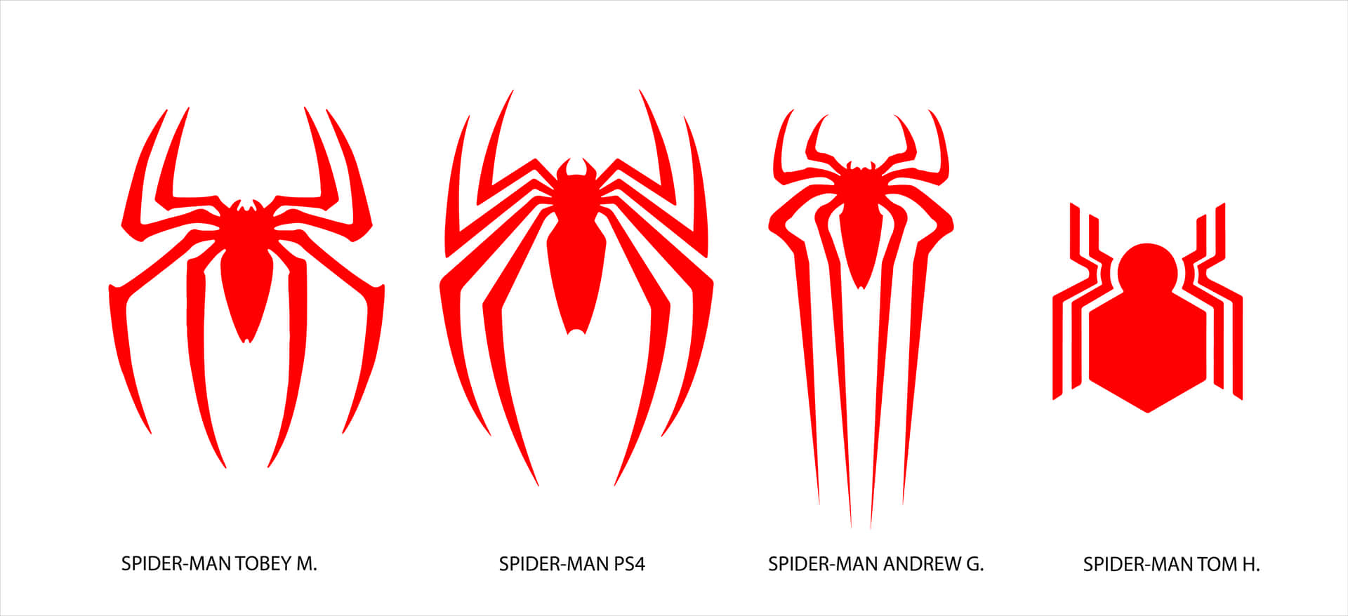 Spider-man Logos Vector Background