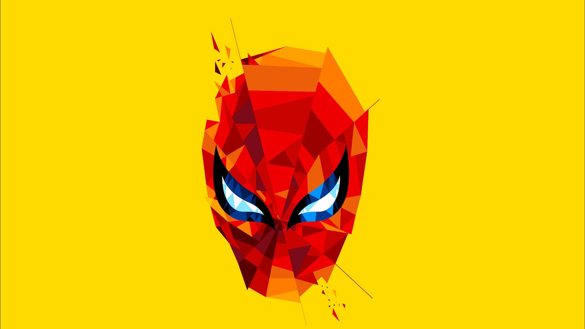 Spider Man Mask Artistic Mosaic Background