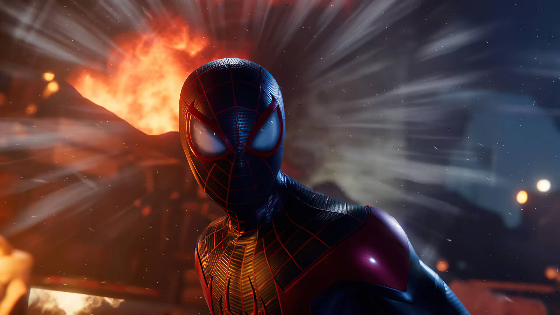 Spider Man Miles Morales Fire Ps5 Background