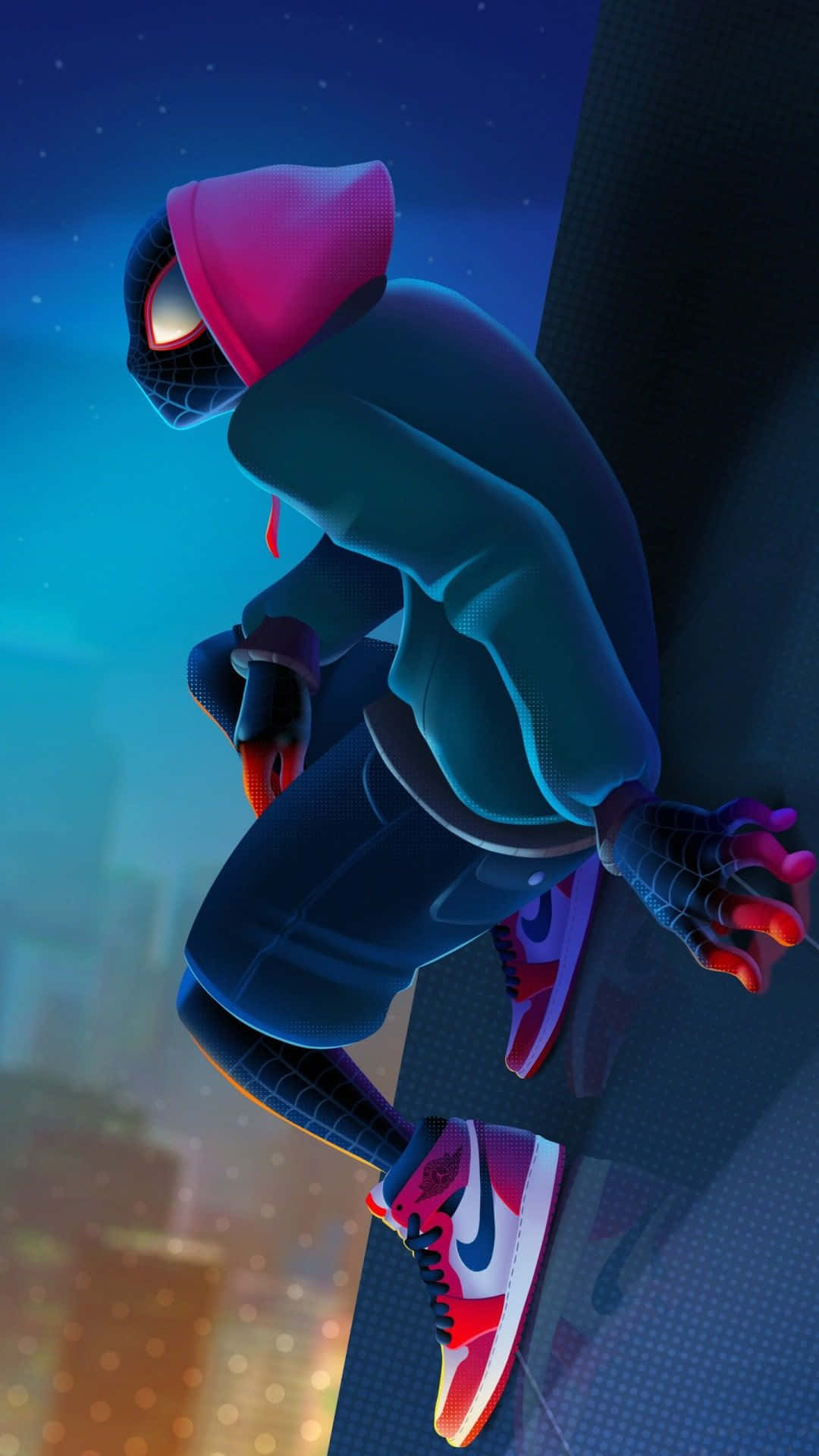 Spider Man Miles Morales Iphone Fan Art Background