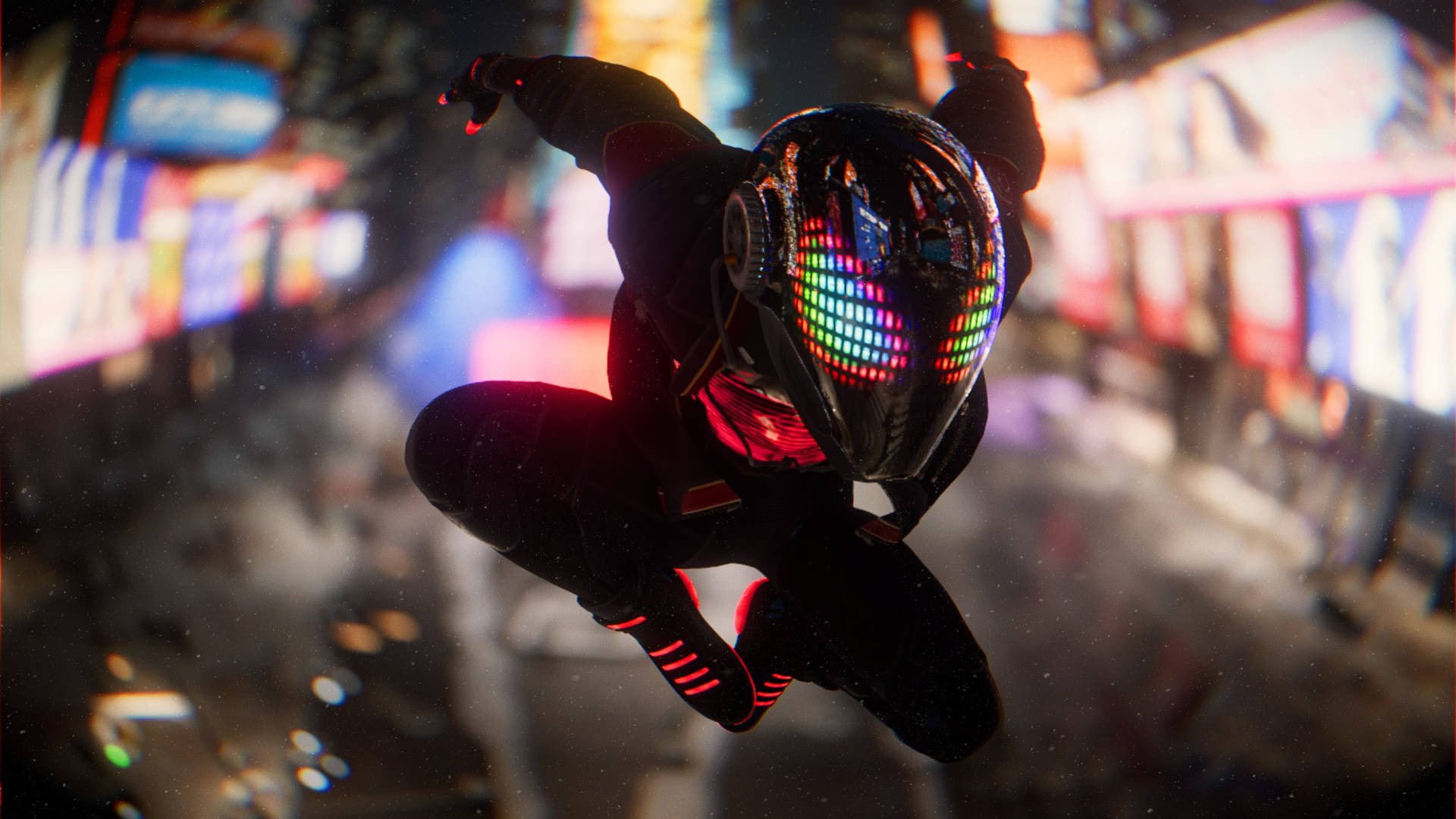 Spider Man Miles Morales Squatting Ps5 Background