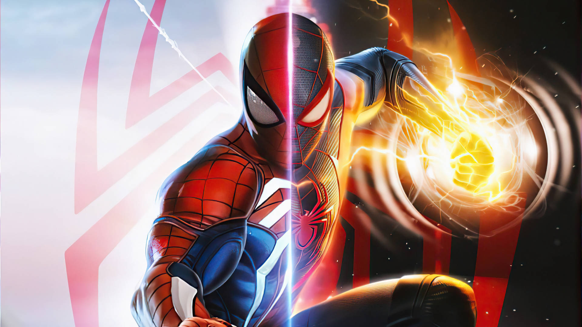 Spider Man Miles Morales Yellow Power Ps5 Background