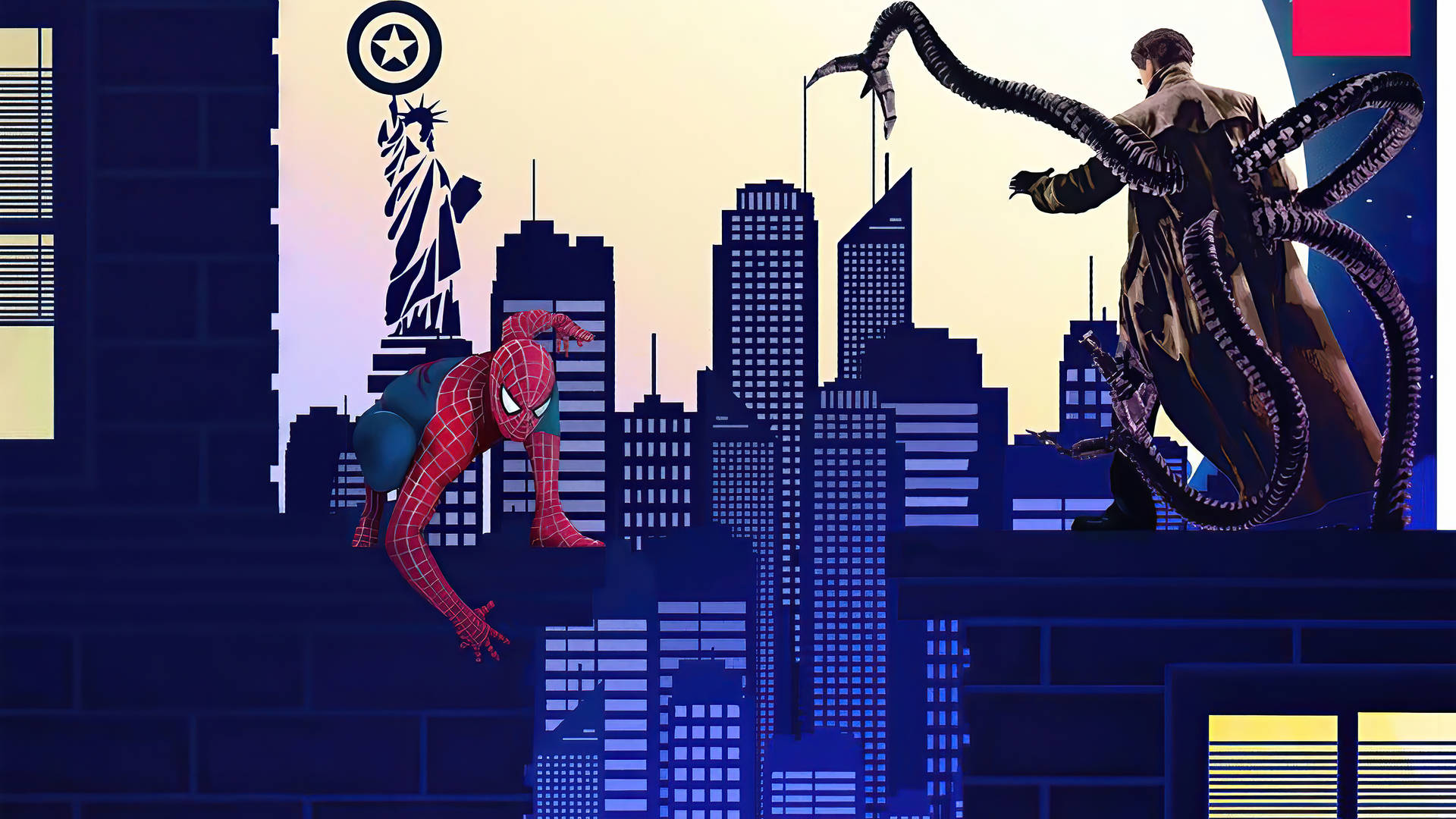 Spider Man No Way Home Cartoon Art Background