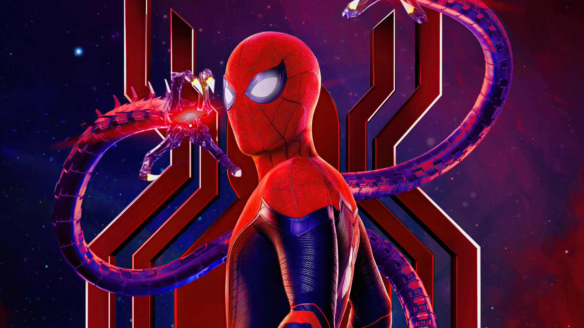 Spider Man No Way Home Octopus Tentacles Background