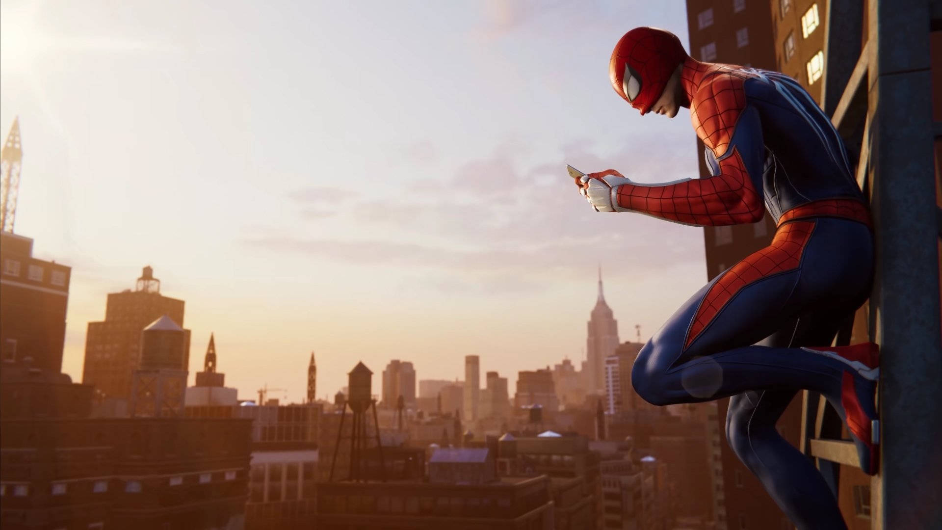 Spider Man On A Ledge 4k Background