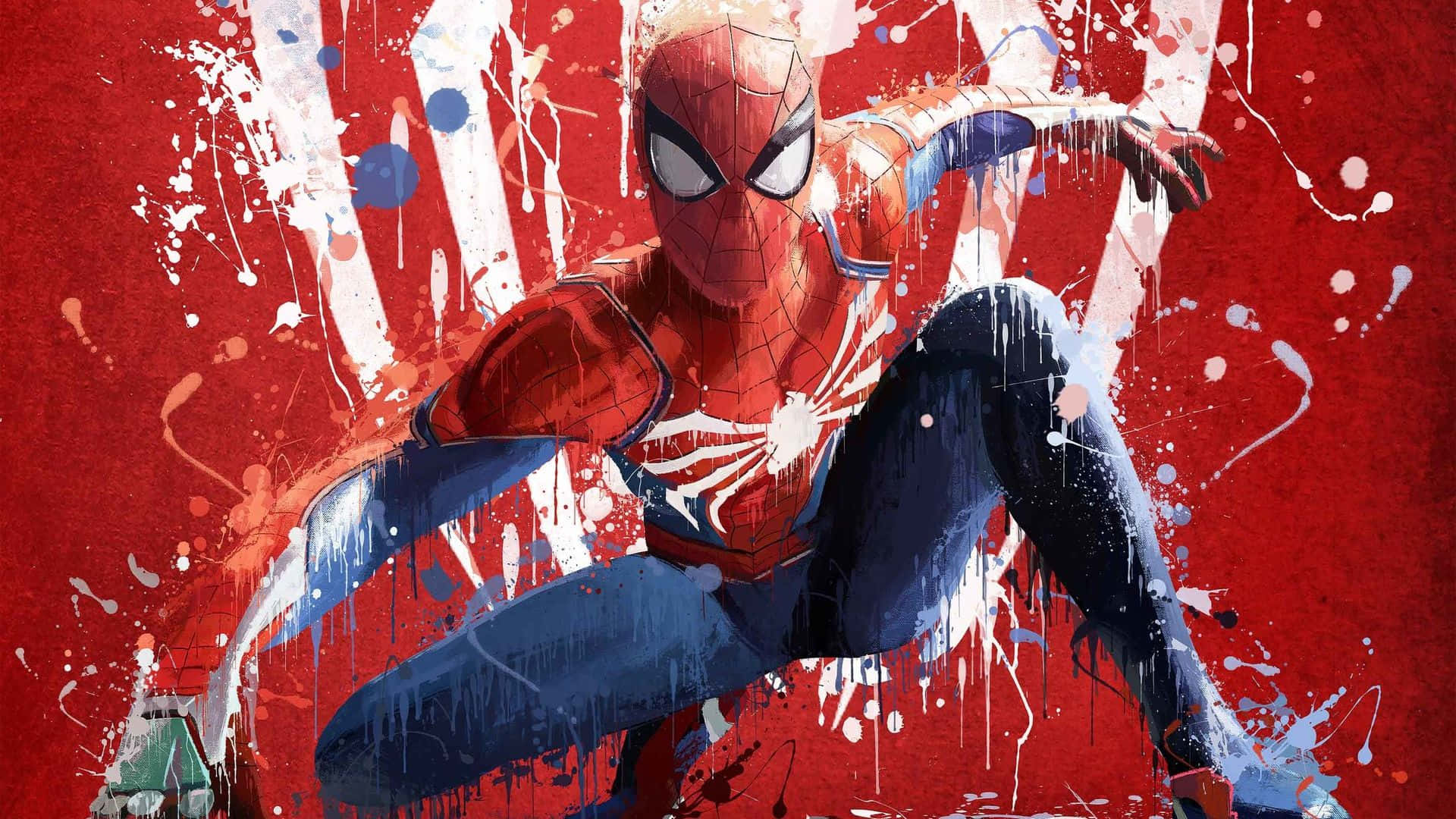Spider Man Ps4 4k Fierce Video Game Poster Background