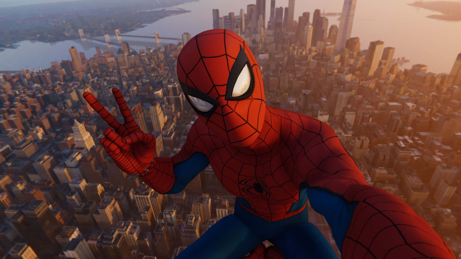 Spider Man Ps4 4k Peace Sign Selfie Video Game