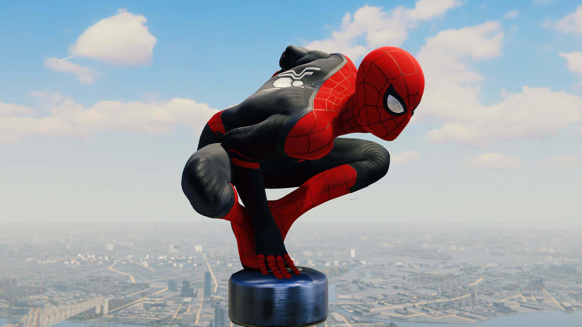 Spider Man Ps4 4k Spider Pose City Tower