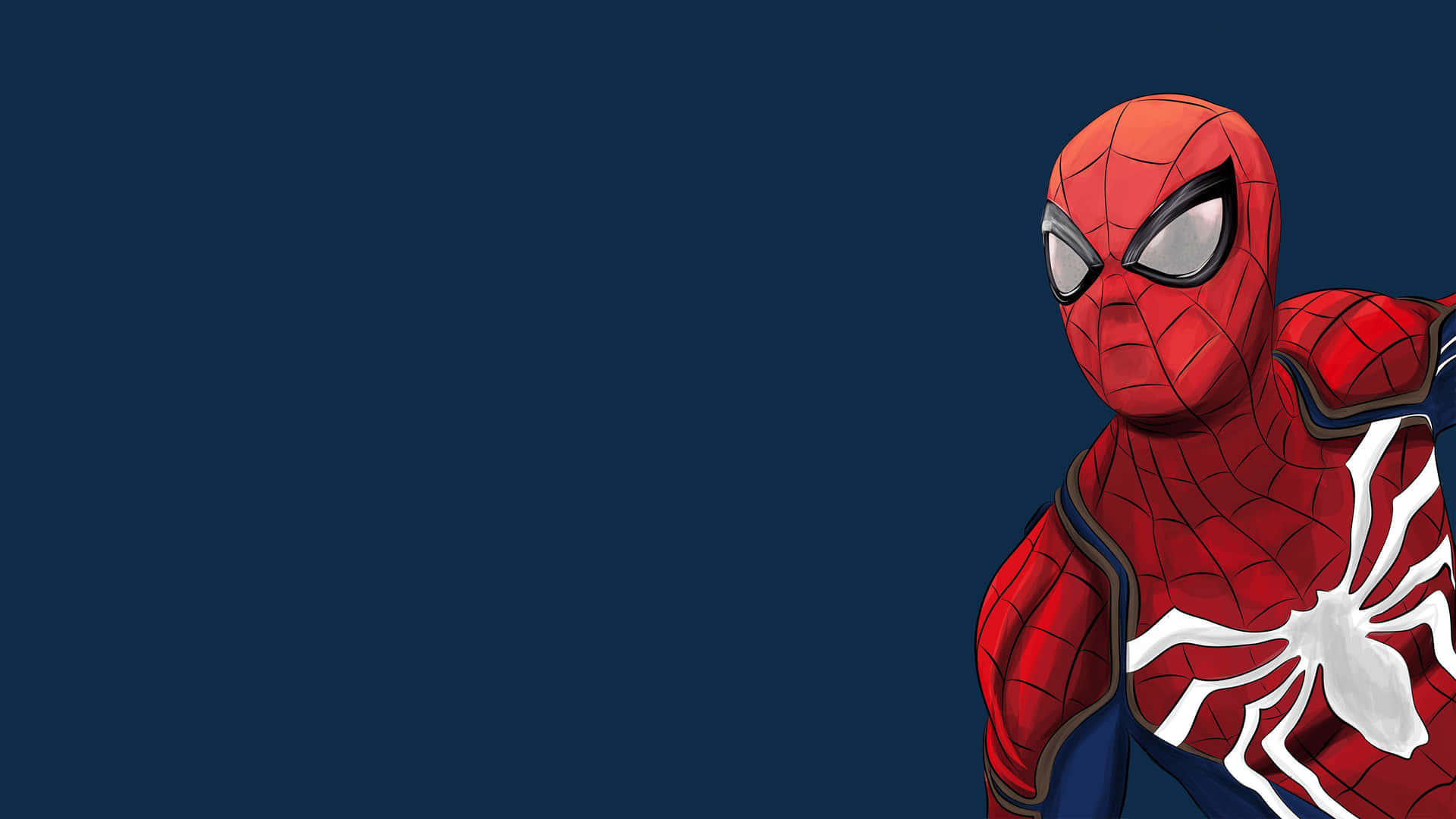 Spider Man Ps4 4k Superhero Peeking Ilustration Art