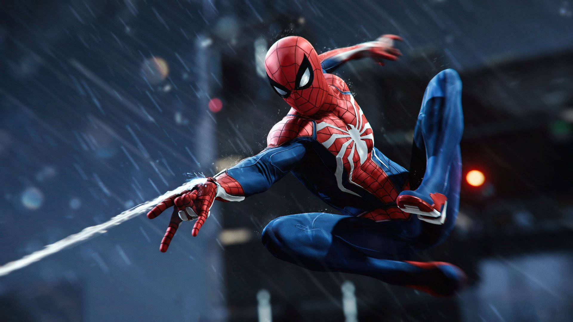 Spider Man Rain 4k Background