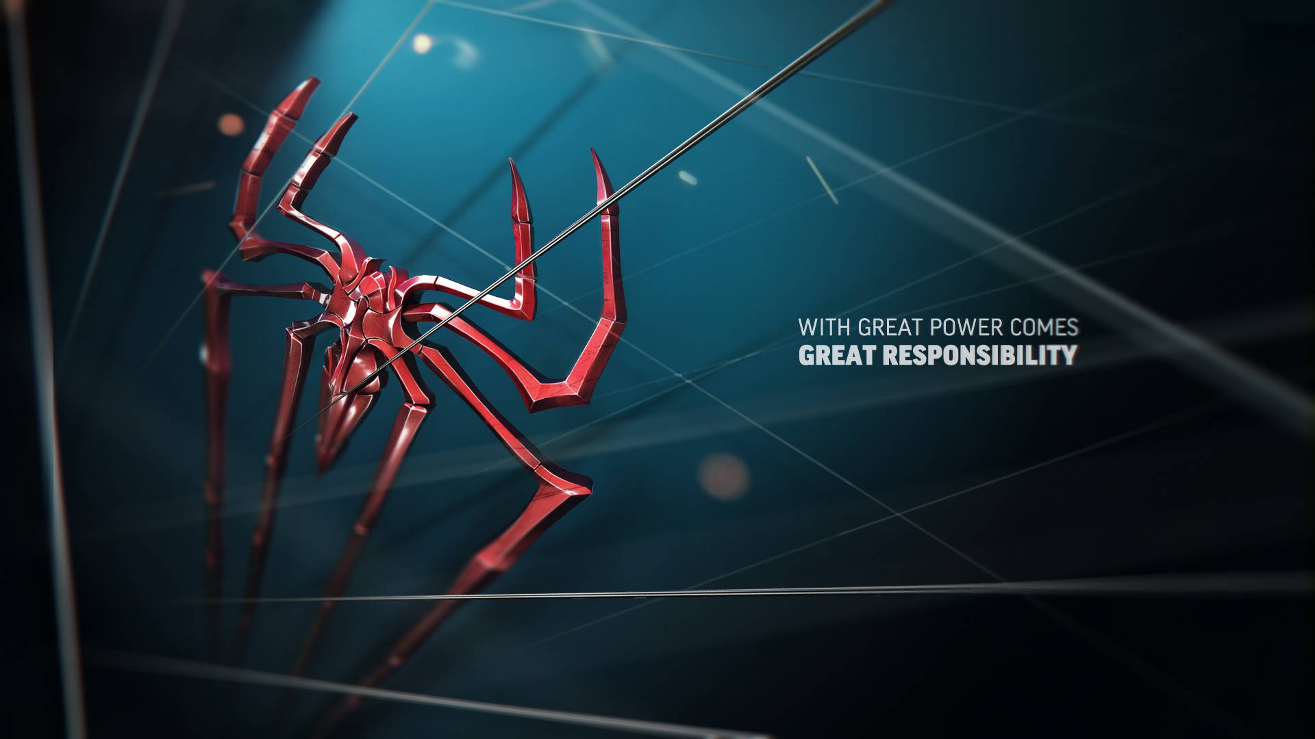 Spider Man Red Logo 4k
