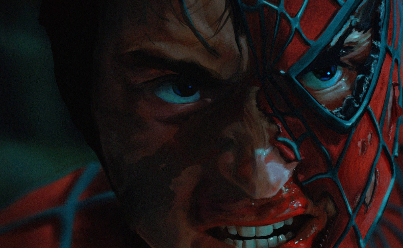 Spider Man Ripped Mask Tobey Maguire Background