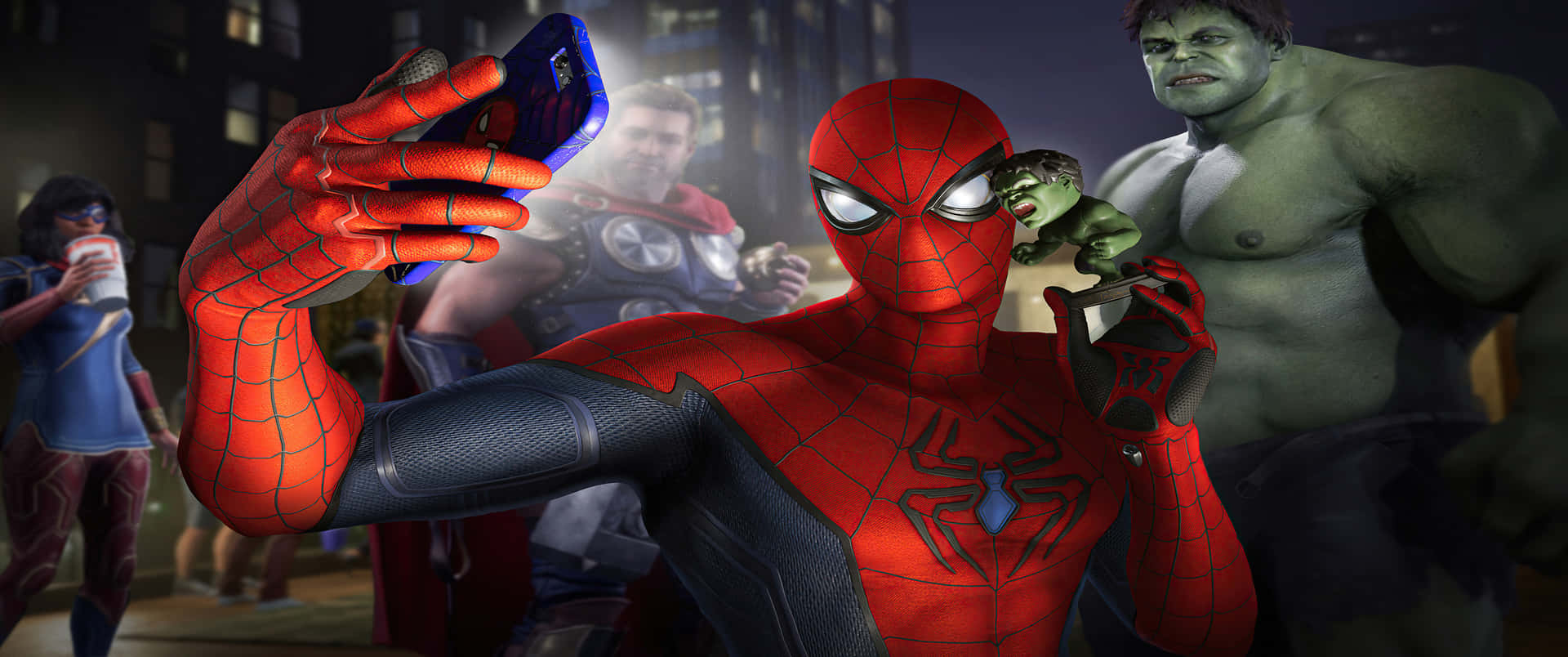 Spider Man Selfie Marvel 3440x1440