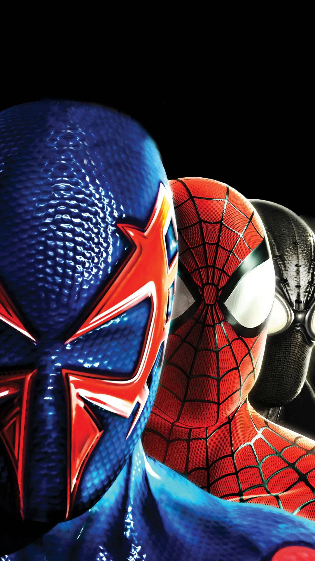 Spider Man Three Suits Mobile Background