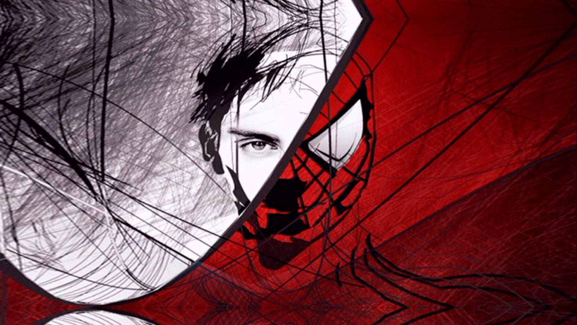 Spider Man Tobey Maguire Half Mask Background