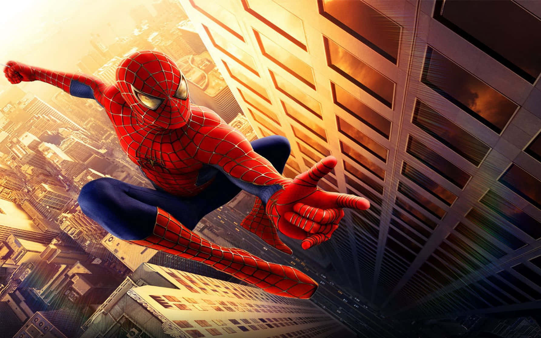 Spider Man Trilogy Shooting Web Swing Background