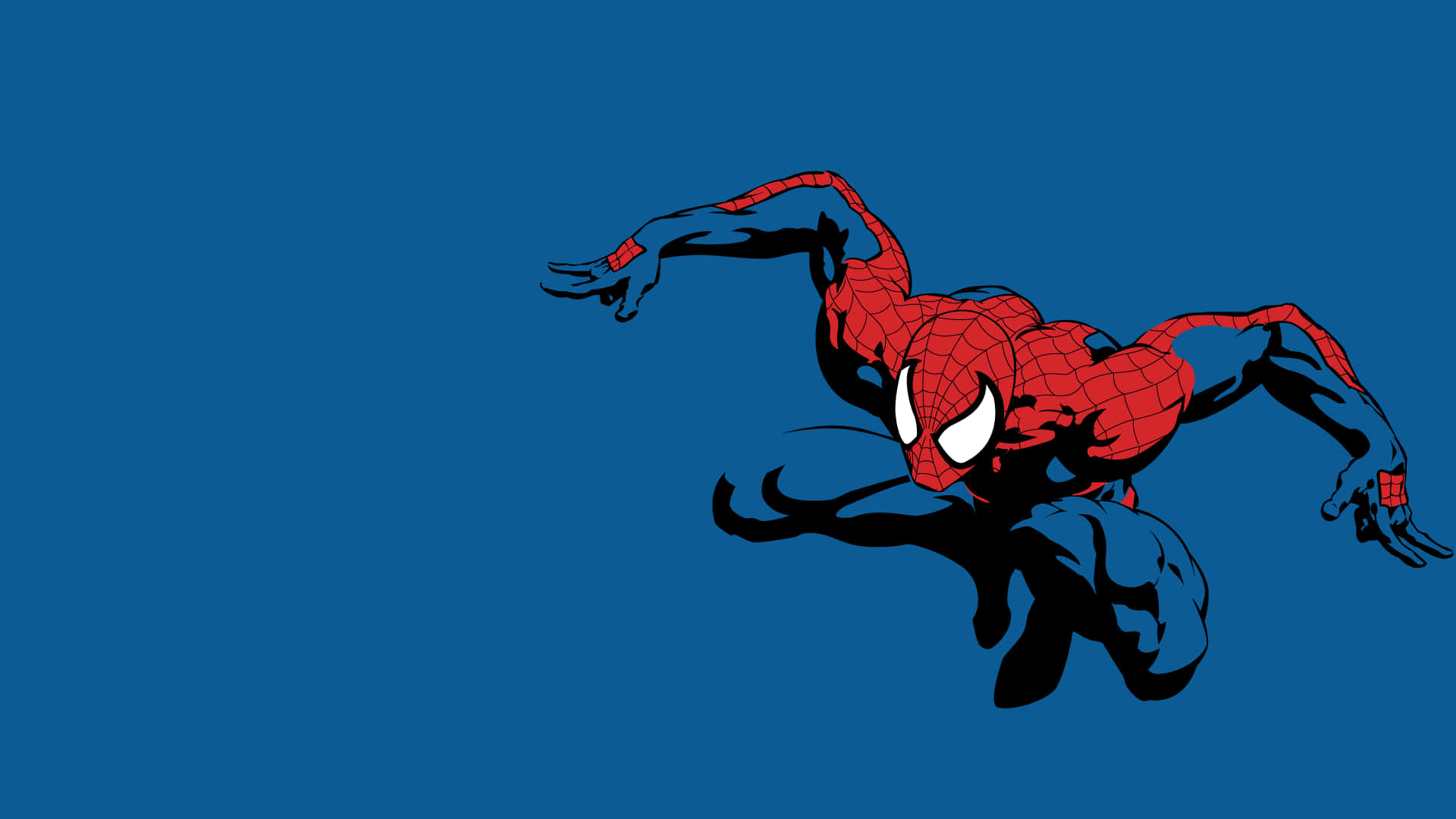 Spider Man Using Laptop To Do His Tech Investigations Background