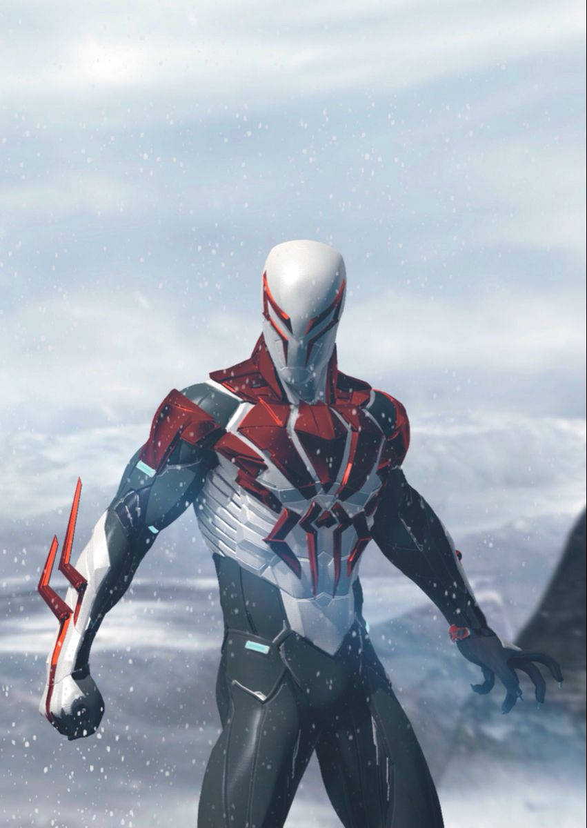 Spider Man White Black Red Suit Background