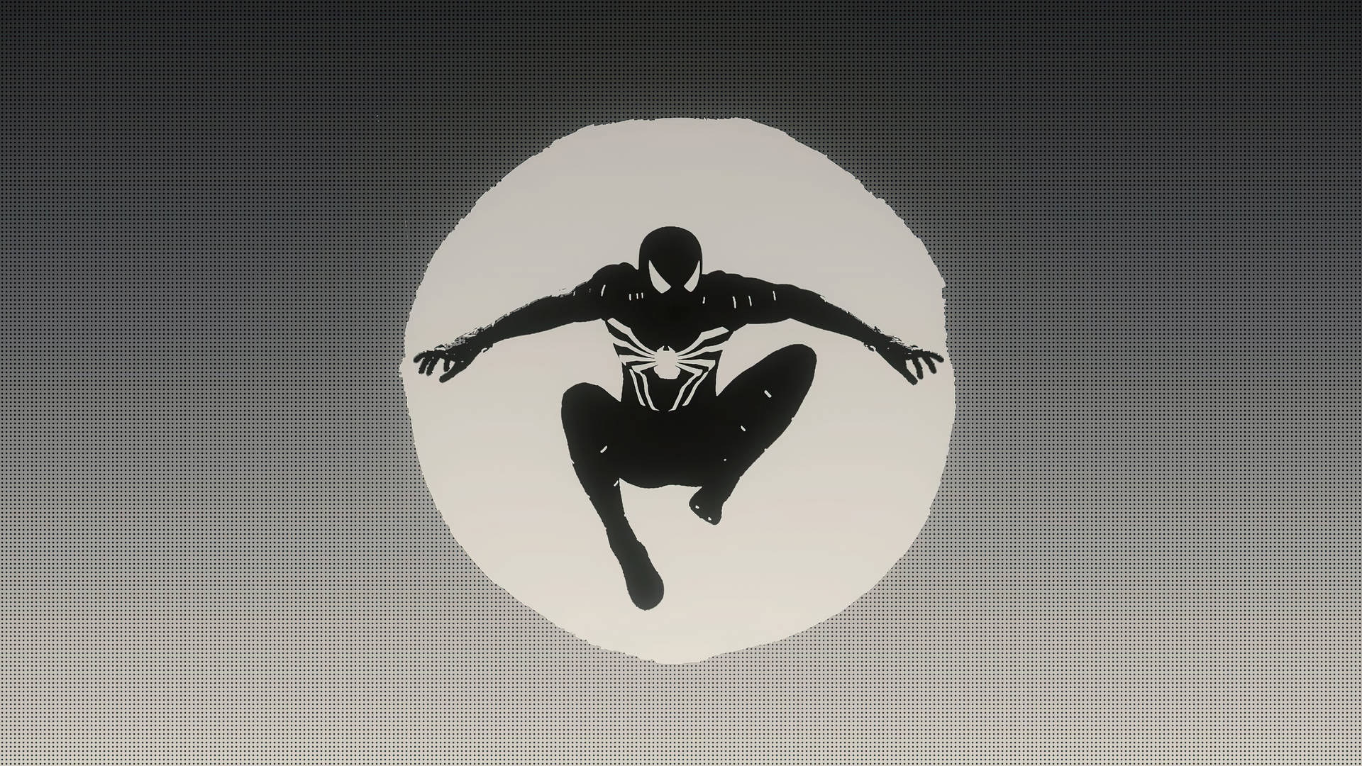 Spider-man White Circle Black Suit Background