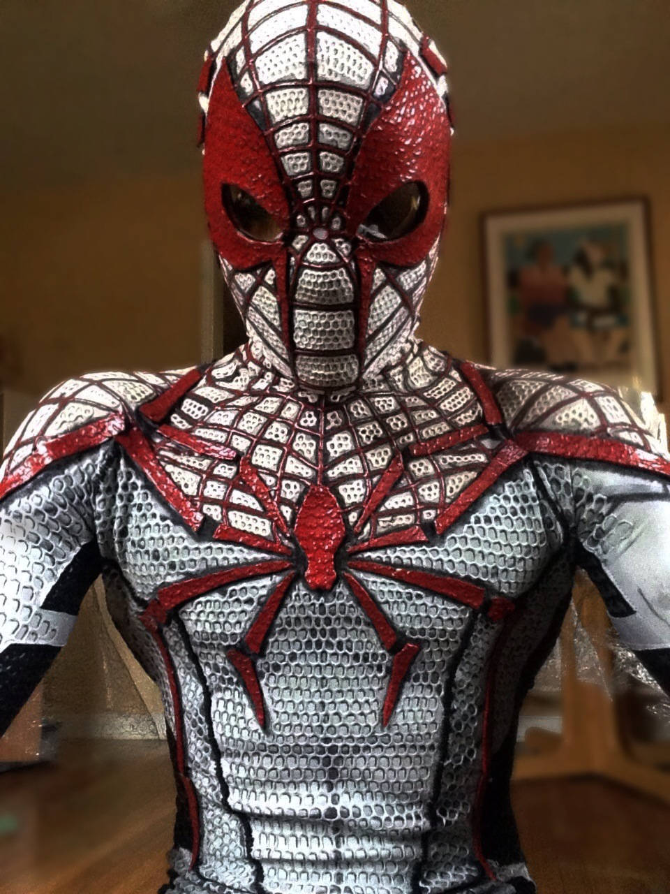 Spider Man White Costume Background