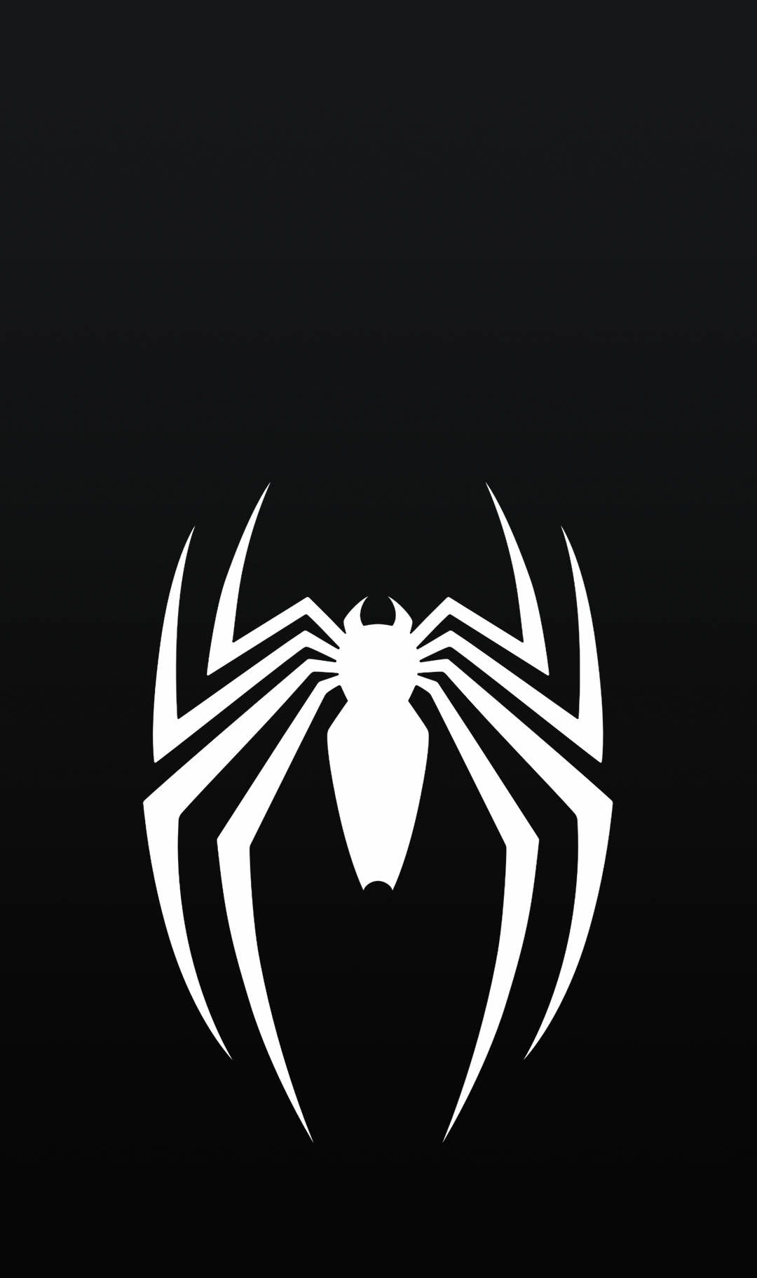 Spider Man White Logo Black Iphone Background