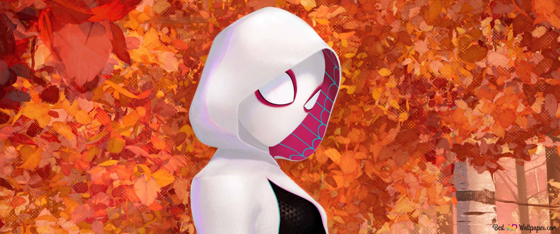 Spider-man White Spidergwen Background