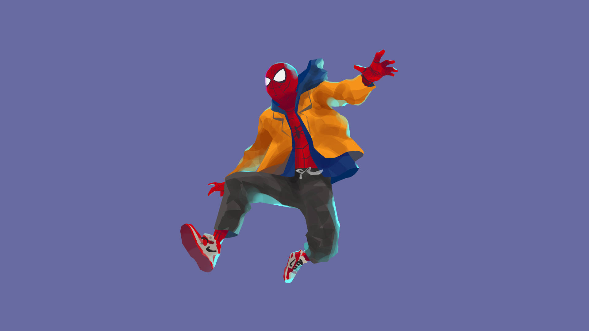 Spider Man With Costume And Jeans Background