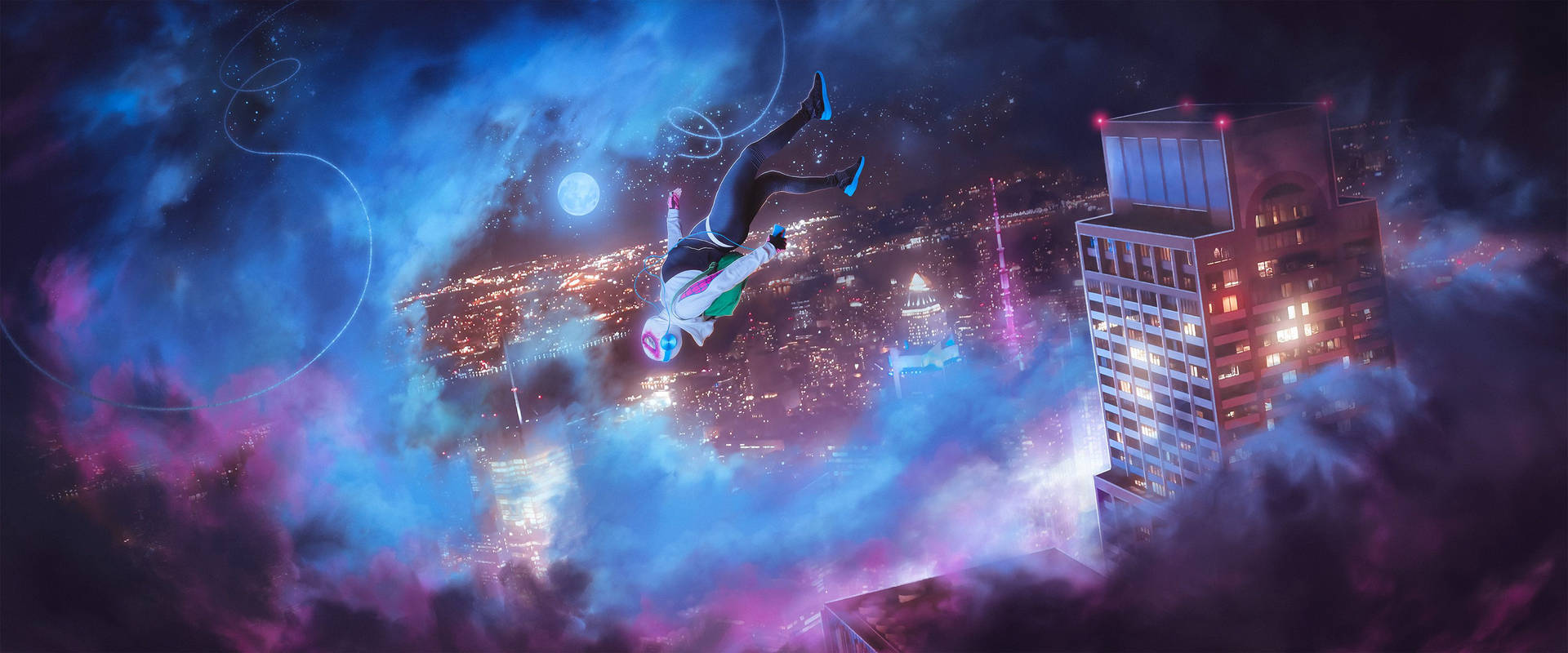 Spider-woman Into The Spider-verse Background