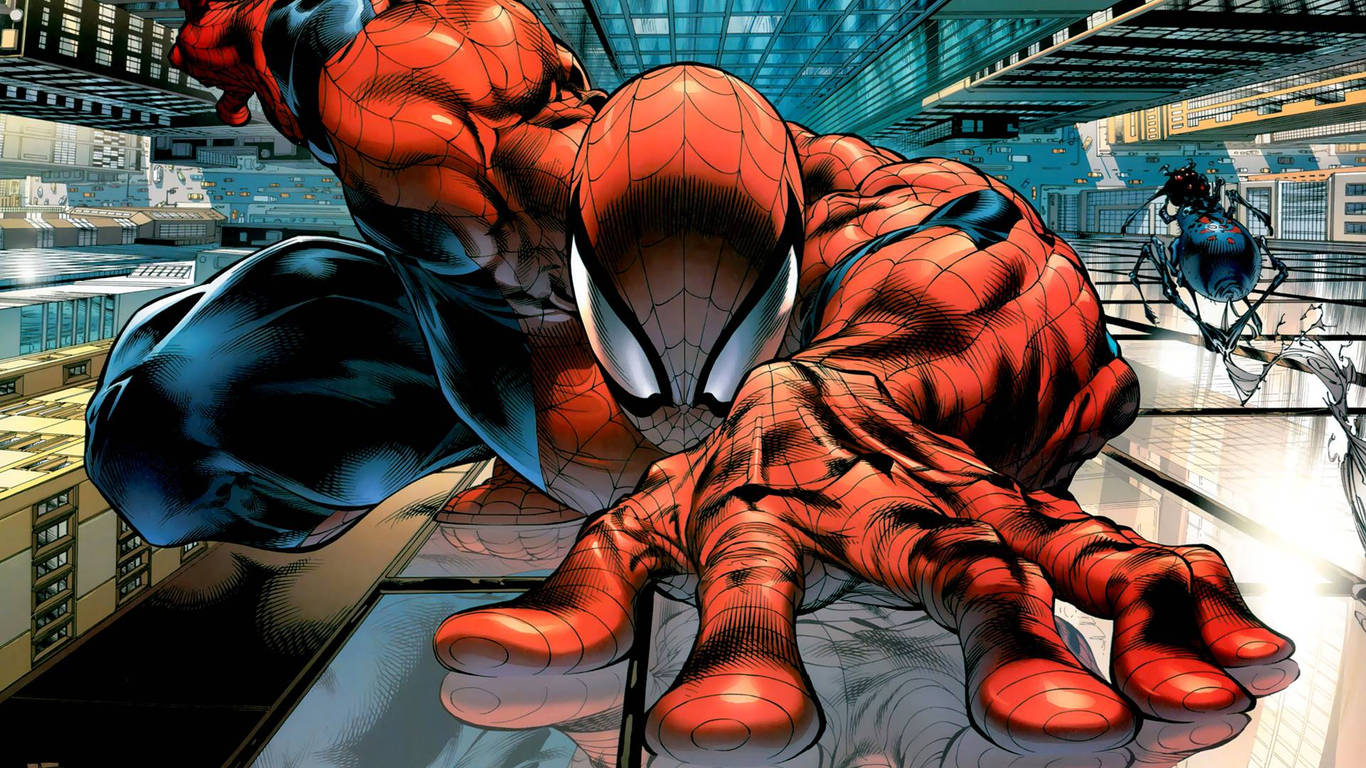 Spiderman 1366x768 Climbing