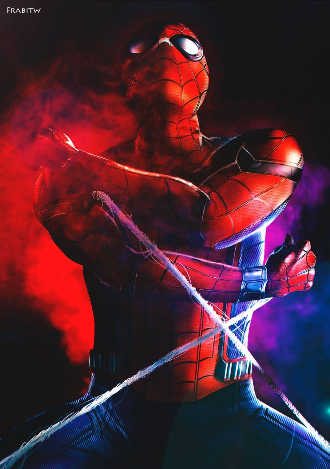 Spiderman Aesthetic Digital Art Background