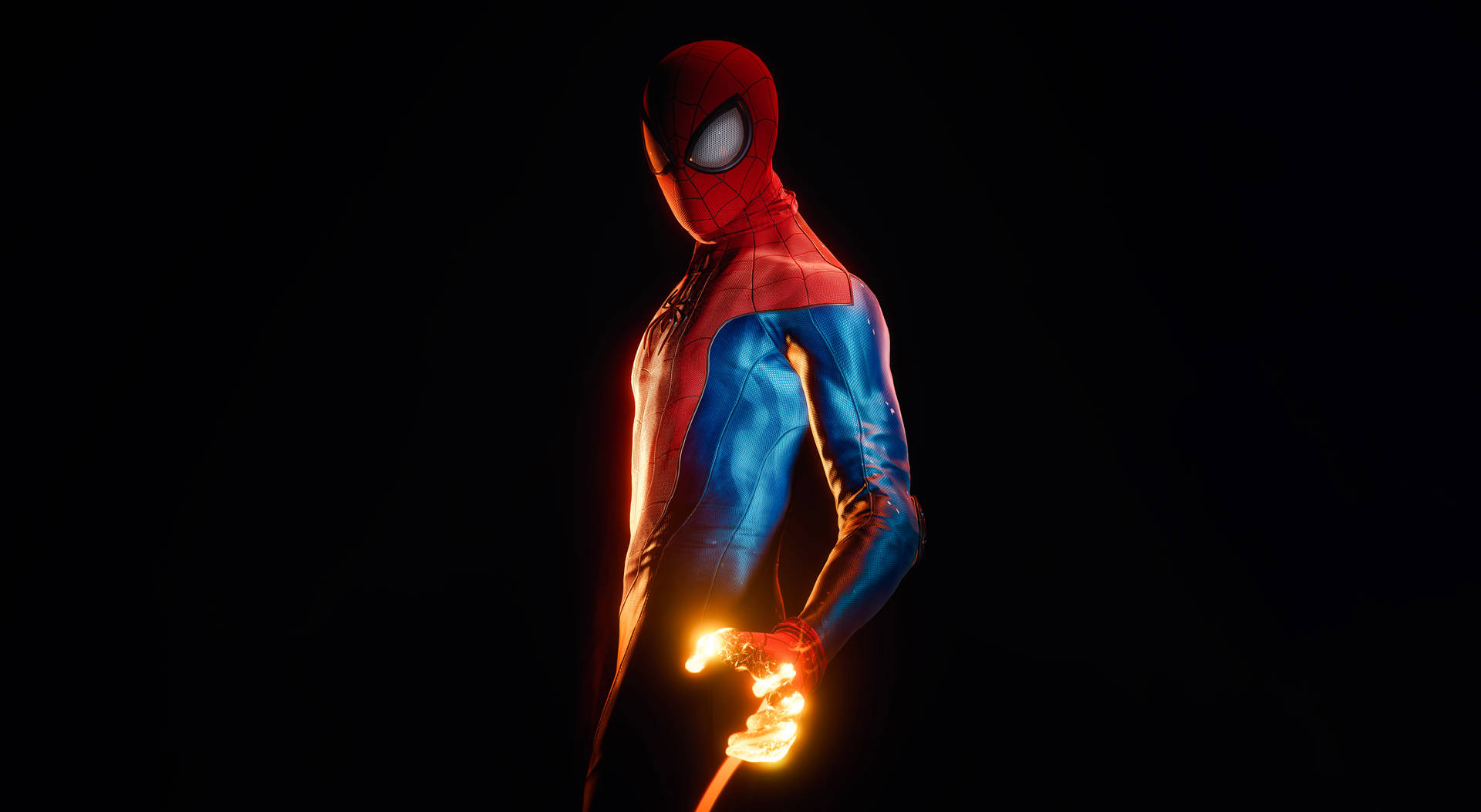 Spiderman Cgi Art Black Background