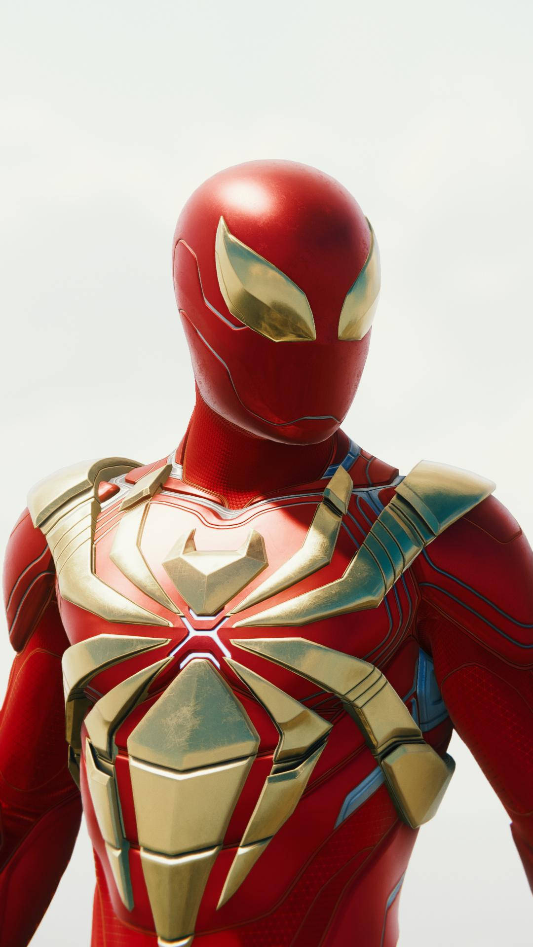 Spiderman Glossy Iron Spider Gold Armor Background