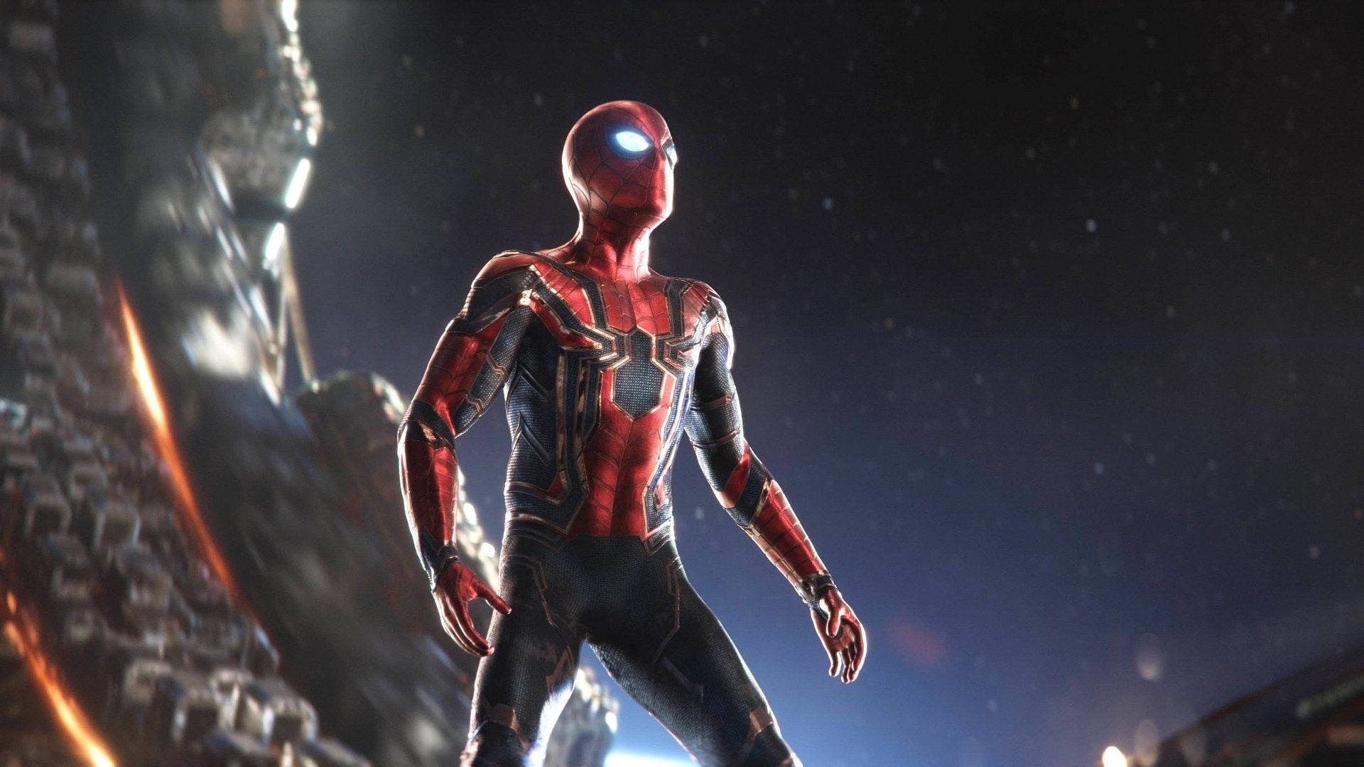 Spiderman Iron Spider Exoskeleton Background