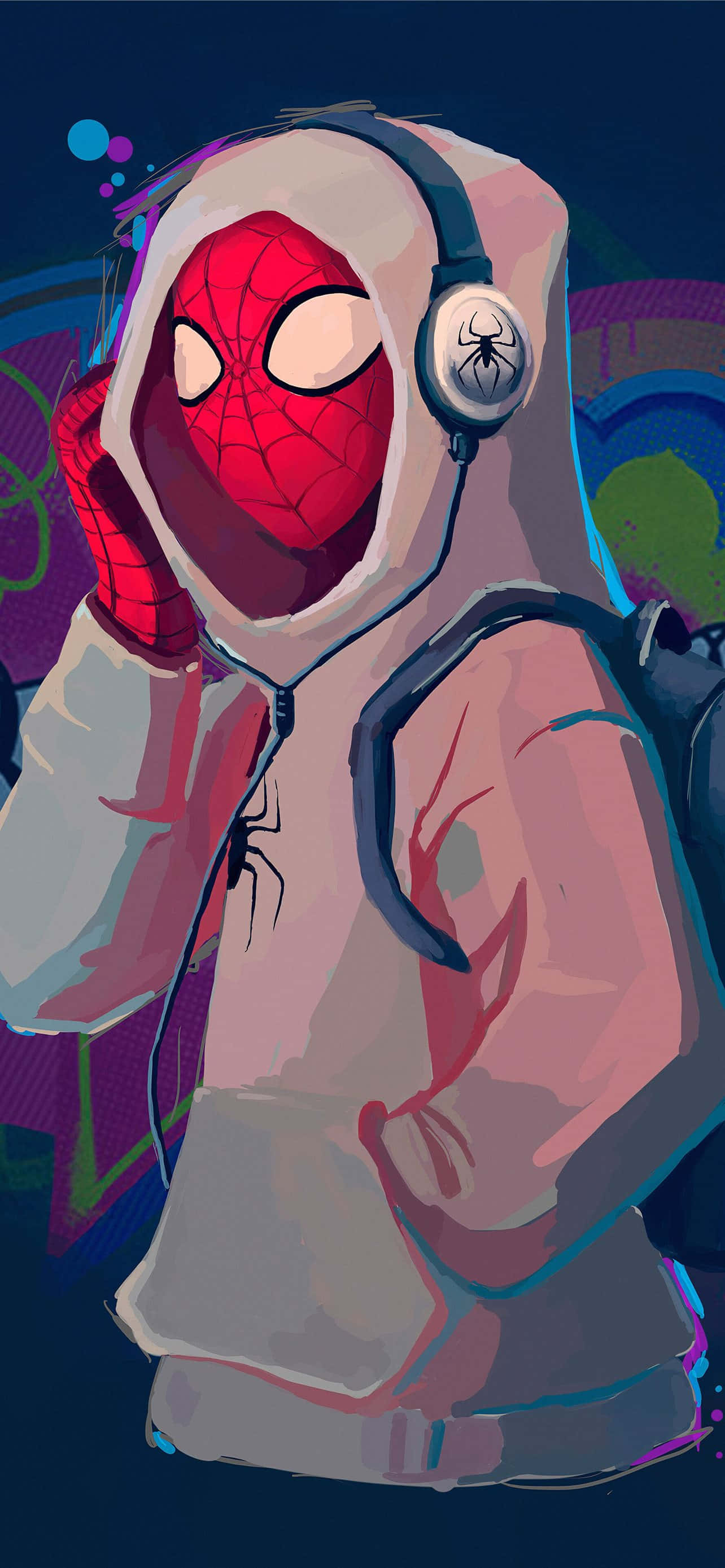 Spiderman Pfp Listening To Music