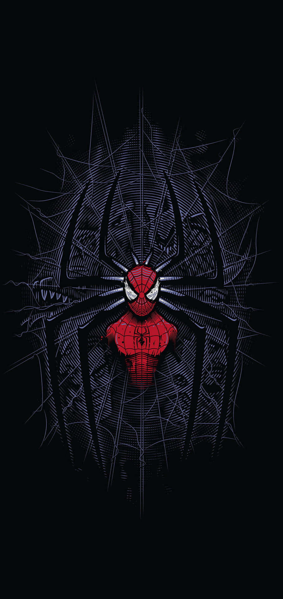 Spiderman Web Artwork Samsung Note20 Wallpaper Background