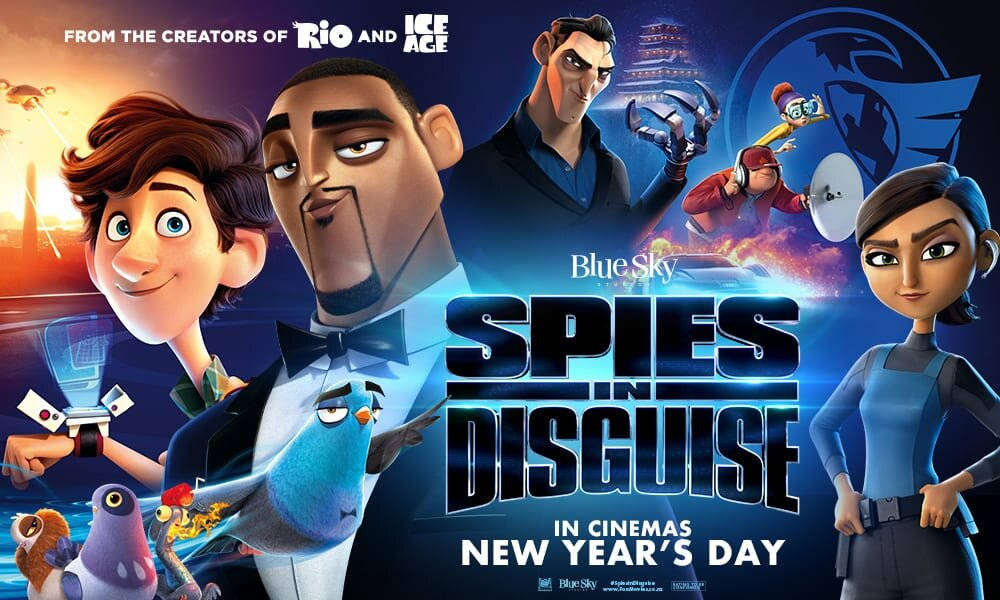 Spies In Disguise Movie: Dynamic Duo In Action Background