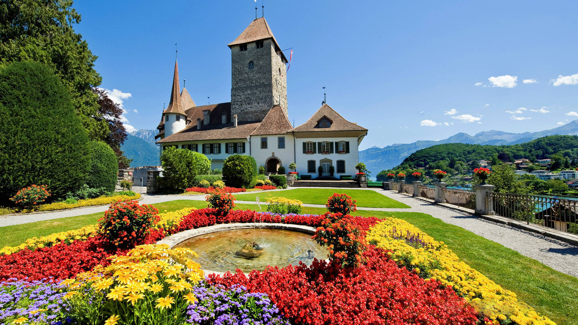 Spiez Castle Switzerland Background