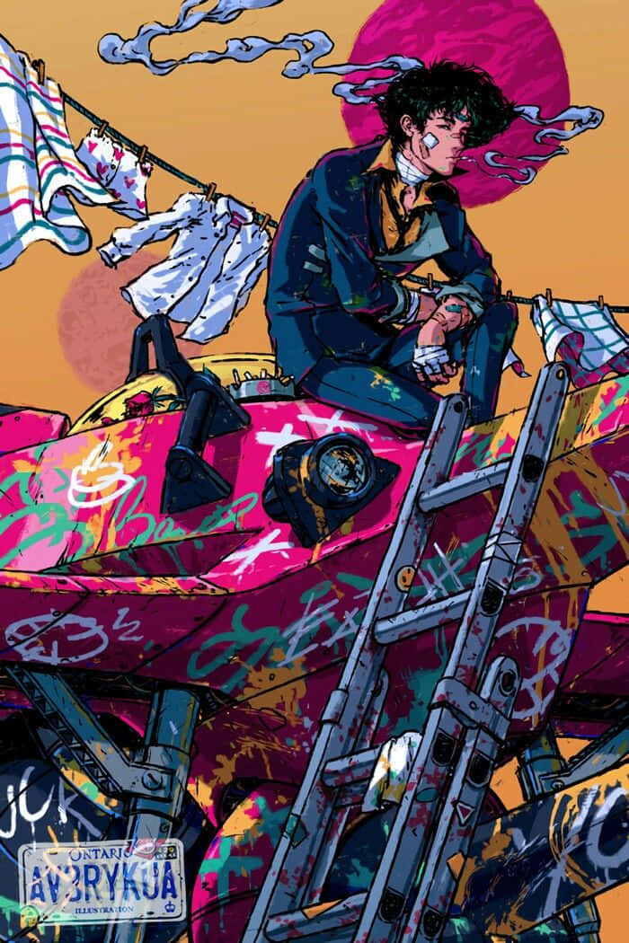Spike_ Spaceship_ Rooftop_ Art Background