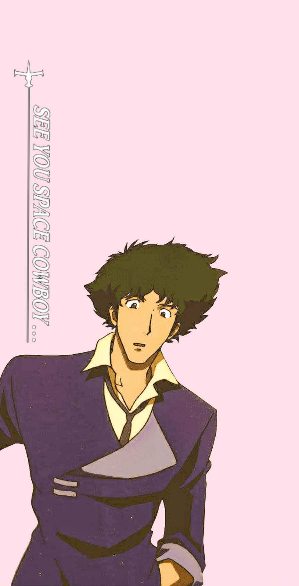 Spike Spiegel Cowboy Bebop Pink Backdrop Background