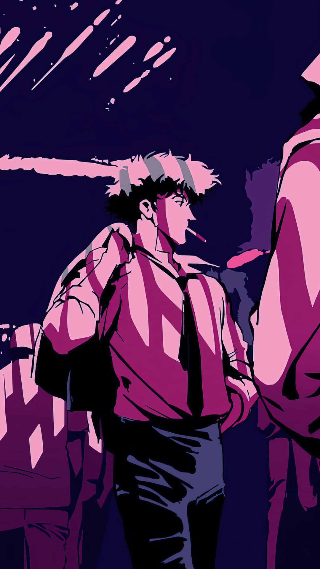 Spike_ Spiegel_ Cowboy_ Bebop_ Purple_ Hues Background