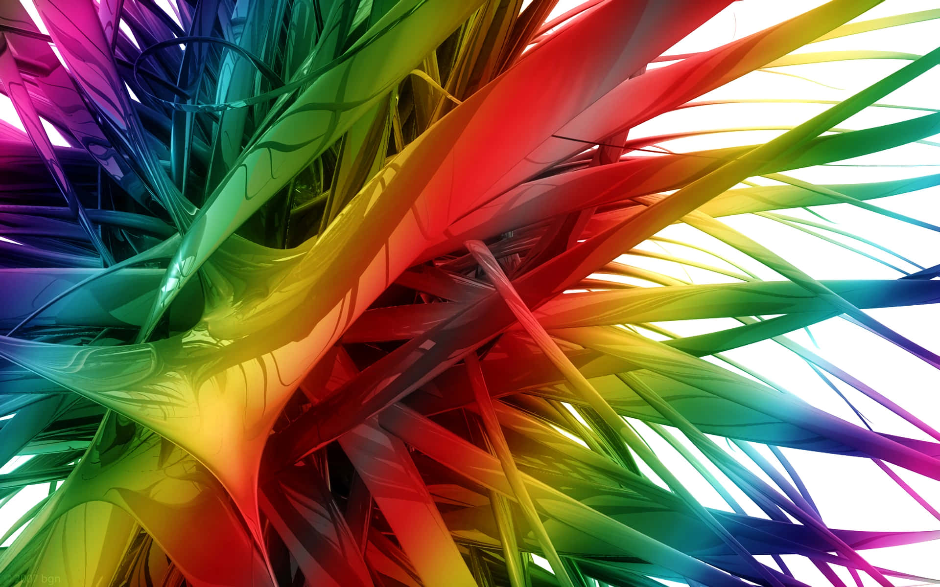 Spikes Of Paint In Colorful Abstract Art Background