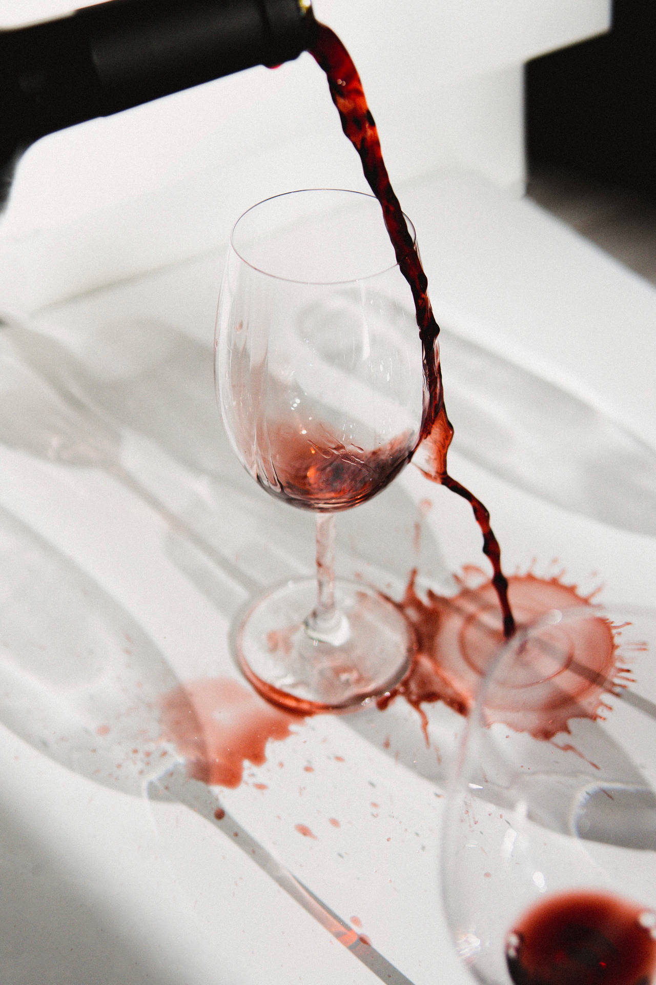 Spilled Red Wine Background