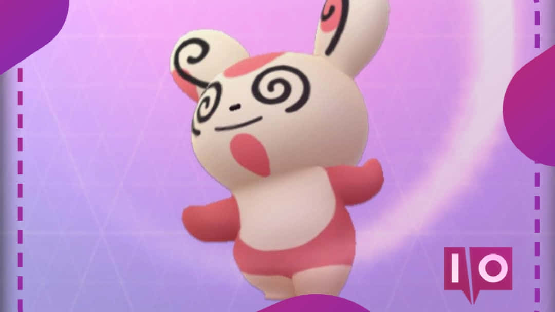 Spinda Close Up On Purple Background
