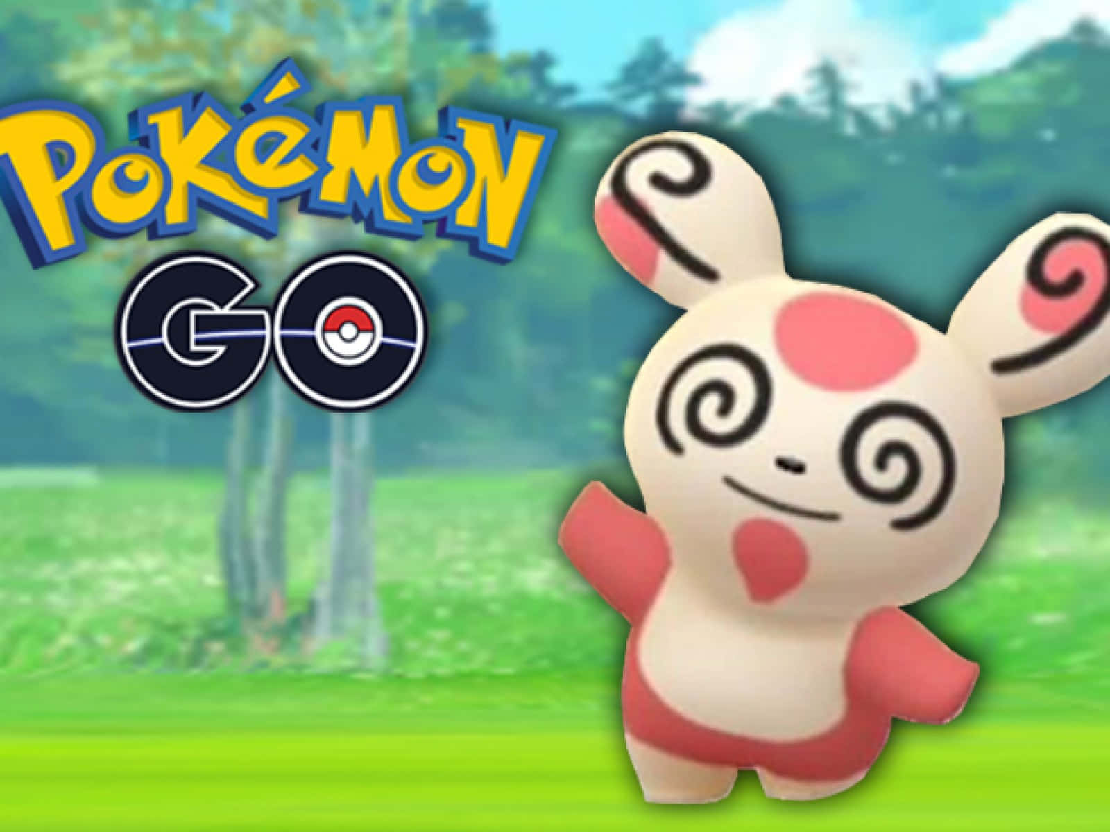 Spinda With Pokemon Go Logo Background