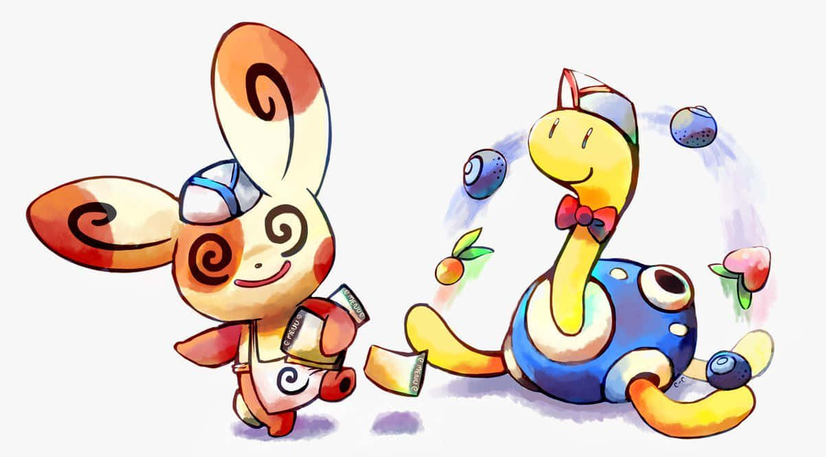 Spinda With Shuckle Background