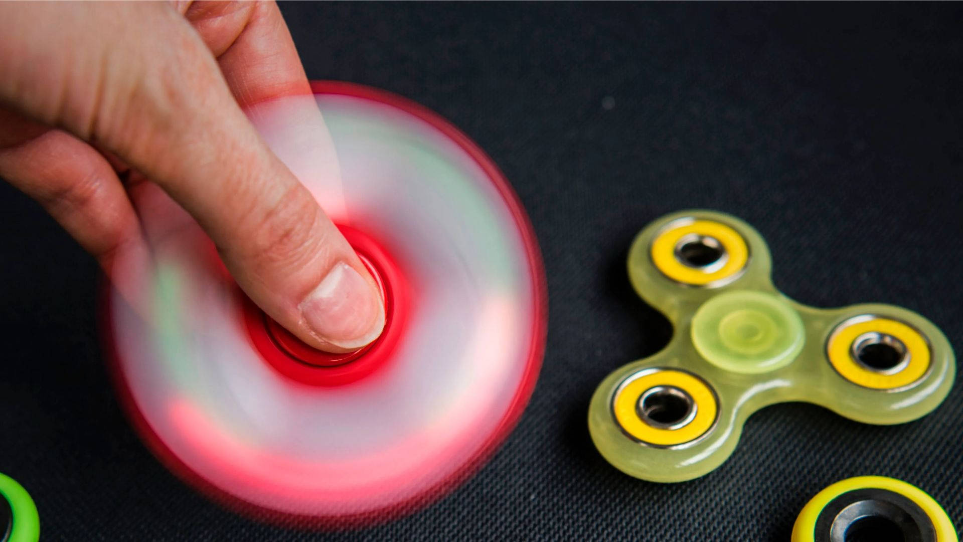 Spinning Red Fidget Toy Background