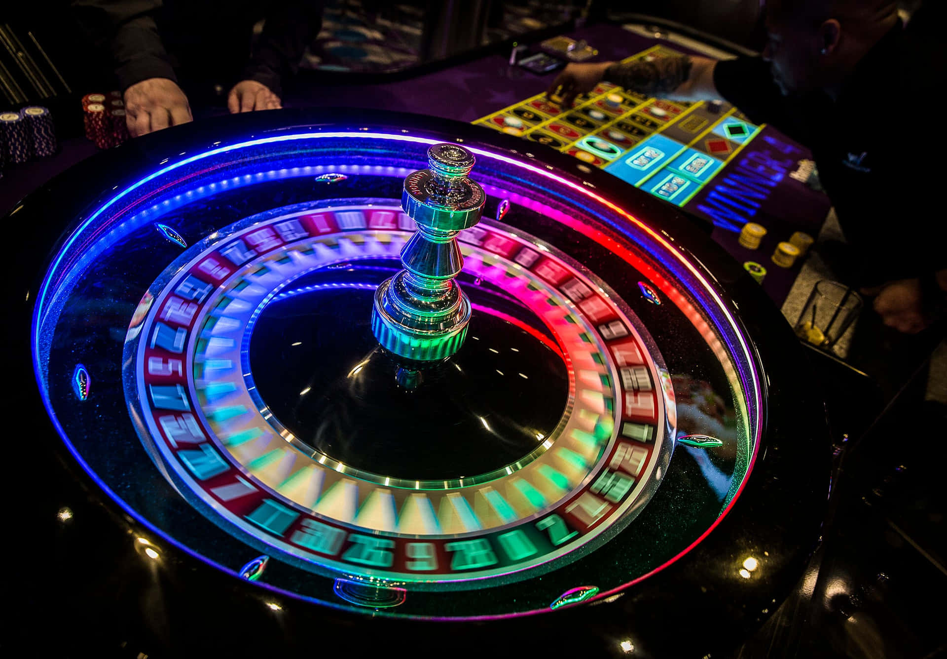 Spinning Roulette With Rgb Lights