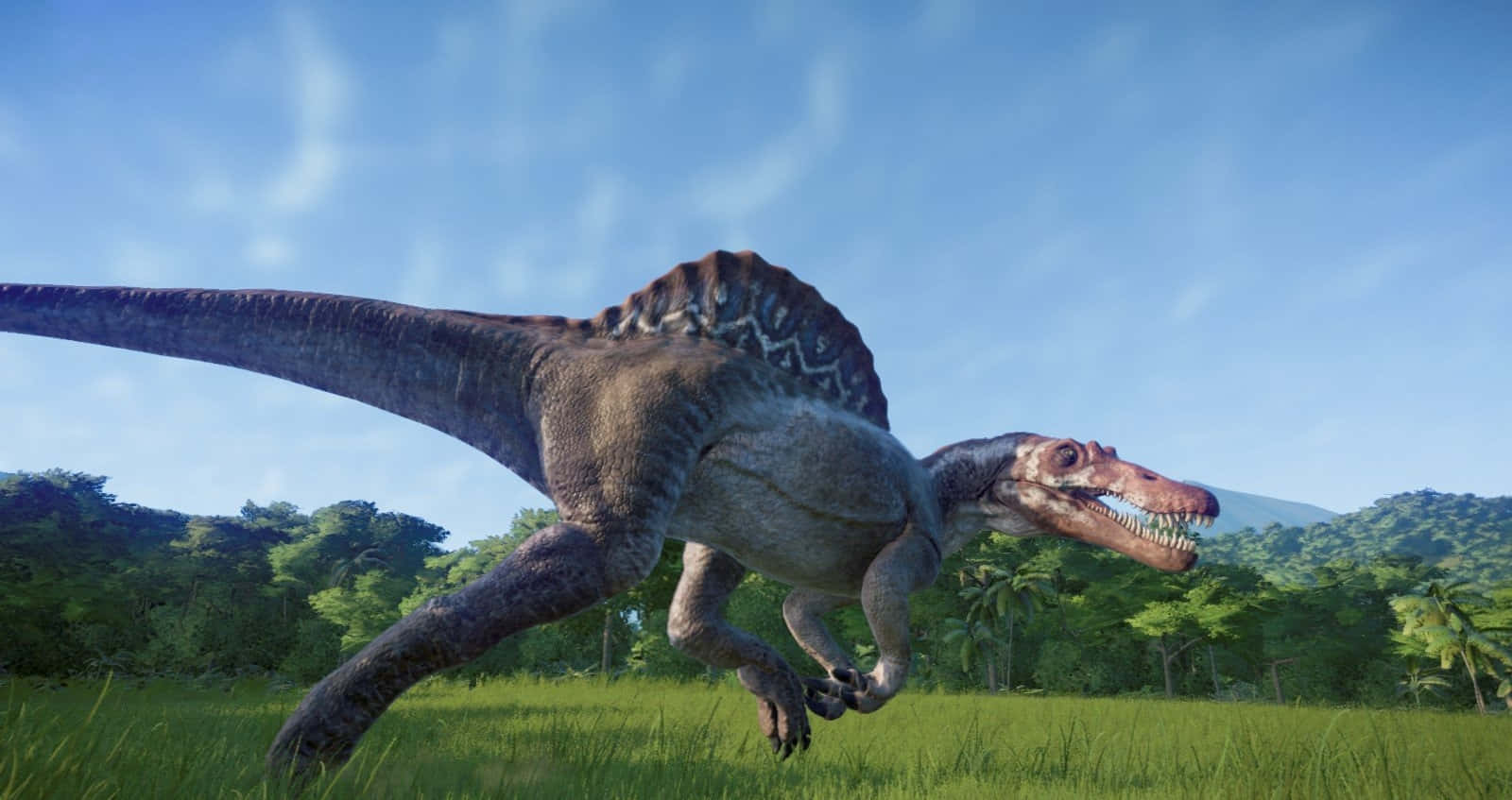 Spinosaurus Running In The Field